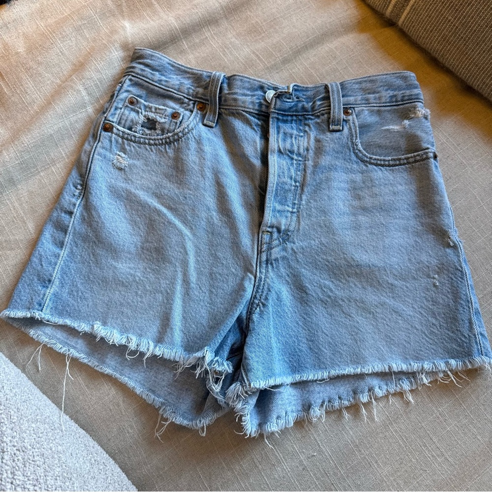 Levi's Light Blue Jean Shorts